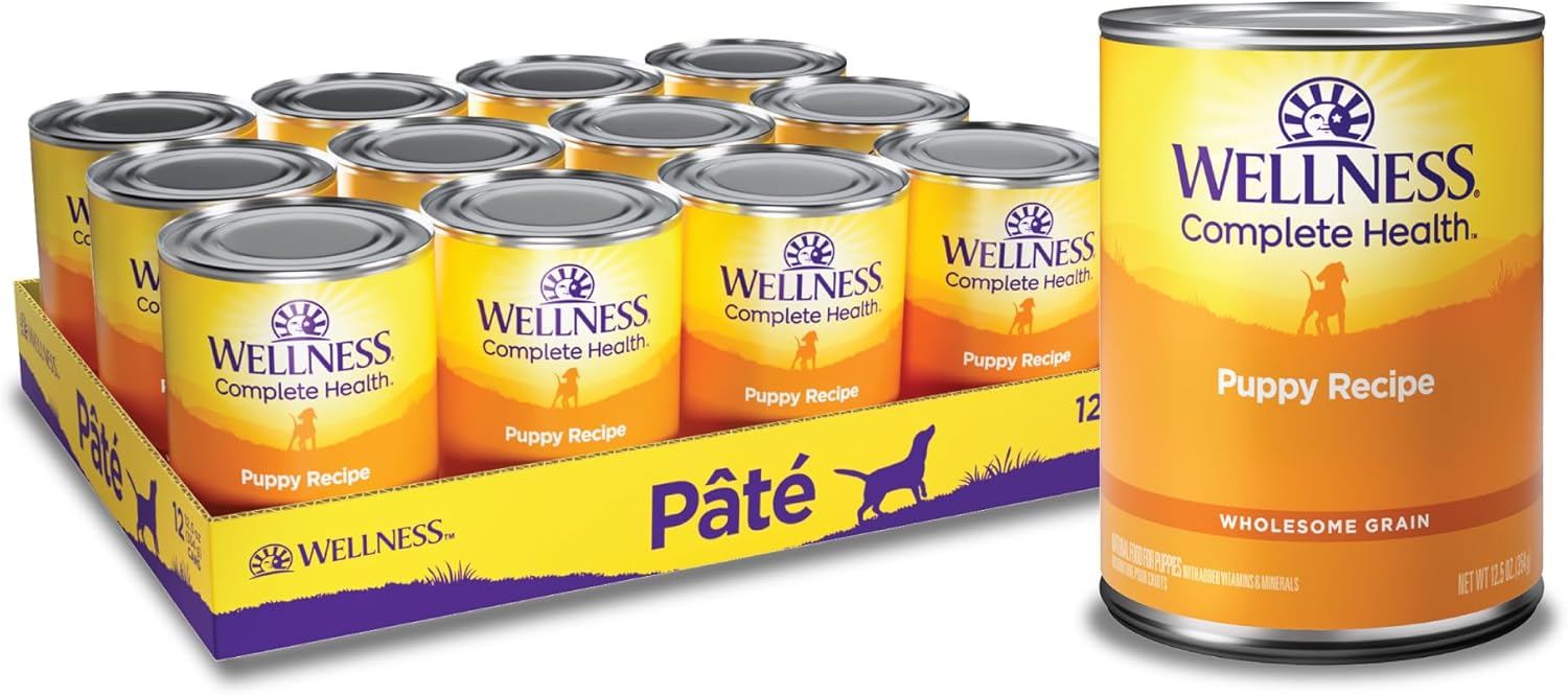 wellness complete health natural wet canned puppy food, puppy chicken & salmon 12.5-ounce can (pack of 12) - https://www.farmorganic.shop