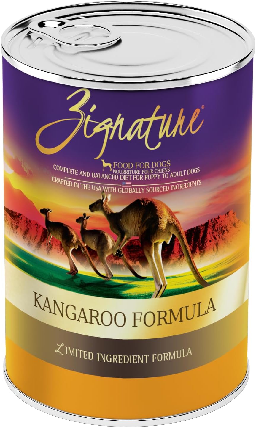 Zignature Kangaroo Formula Wet Dog Food 13oz, case of 12 - https://www.farmorganic.shop